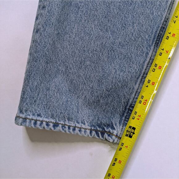 Agolde 90s Crop Jeans 26 Light Blue Straight Leg Organic Cotton Vintage Wash - Picture 10 of 12